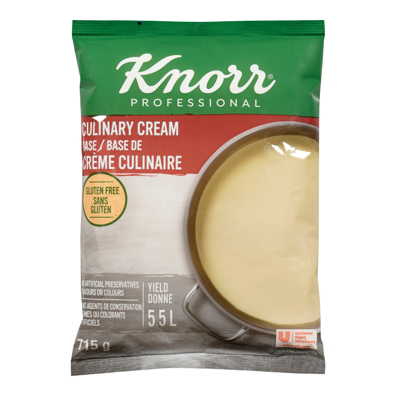 Base Cream Culinary Gluten-Free - 6 x 715 g - Knorr Swiss - Restaurant and Foodservice Ingredients - Canadian Distribution - Ships Free Within Canada on Orders Above CAD $199