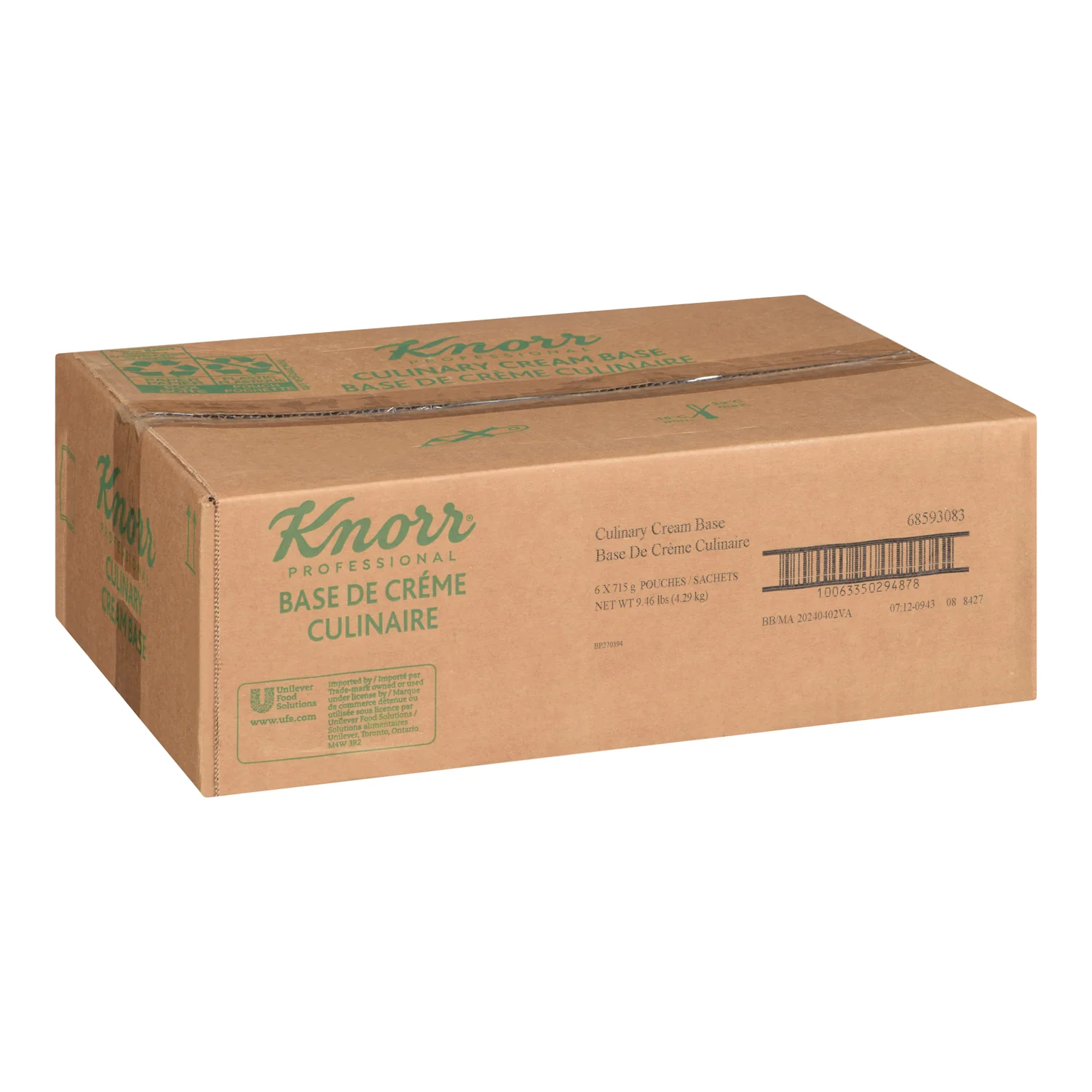 Base Cream Culinary Gluten-Free - 6 x 715 g - Knorr Swiss - Restaurant and Foodservice Ingredients - Canadian Distribution - Ships Free Within Canada on Orders Above CAD $199 - Image 2