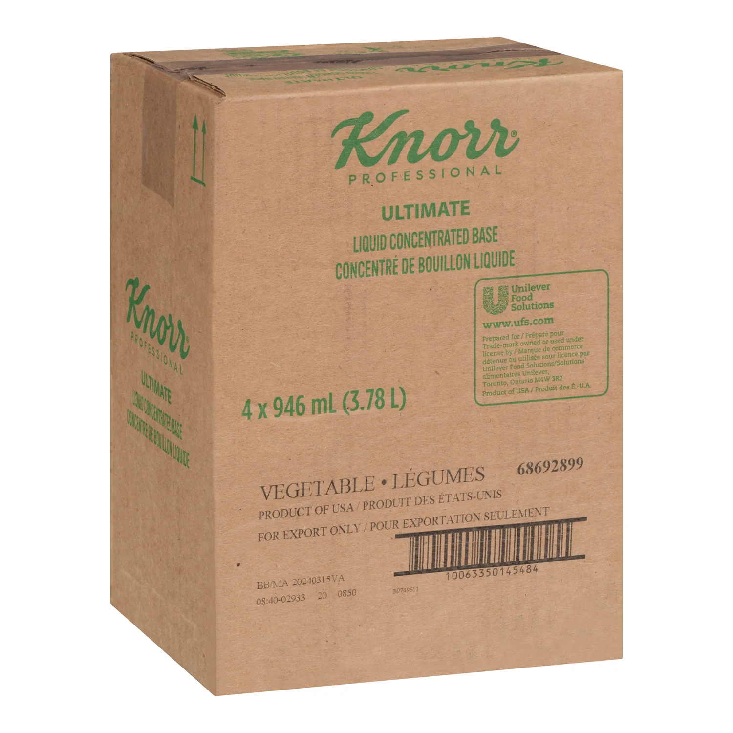 Base Vegetable Liquid Concentrate Professional Gluten-Free - 4 x 946 mL - Knorr Swiss - Restaurant and Foodservice Ingredients - Canadian Distribution - Ships Free Within Canada on Orders Above CAD $199 - Image 2