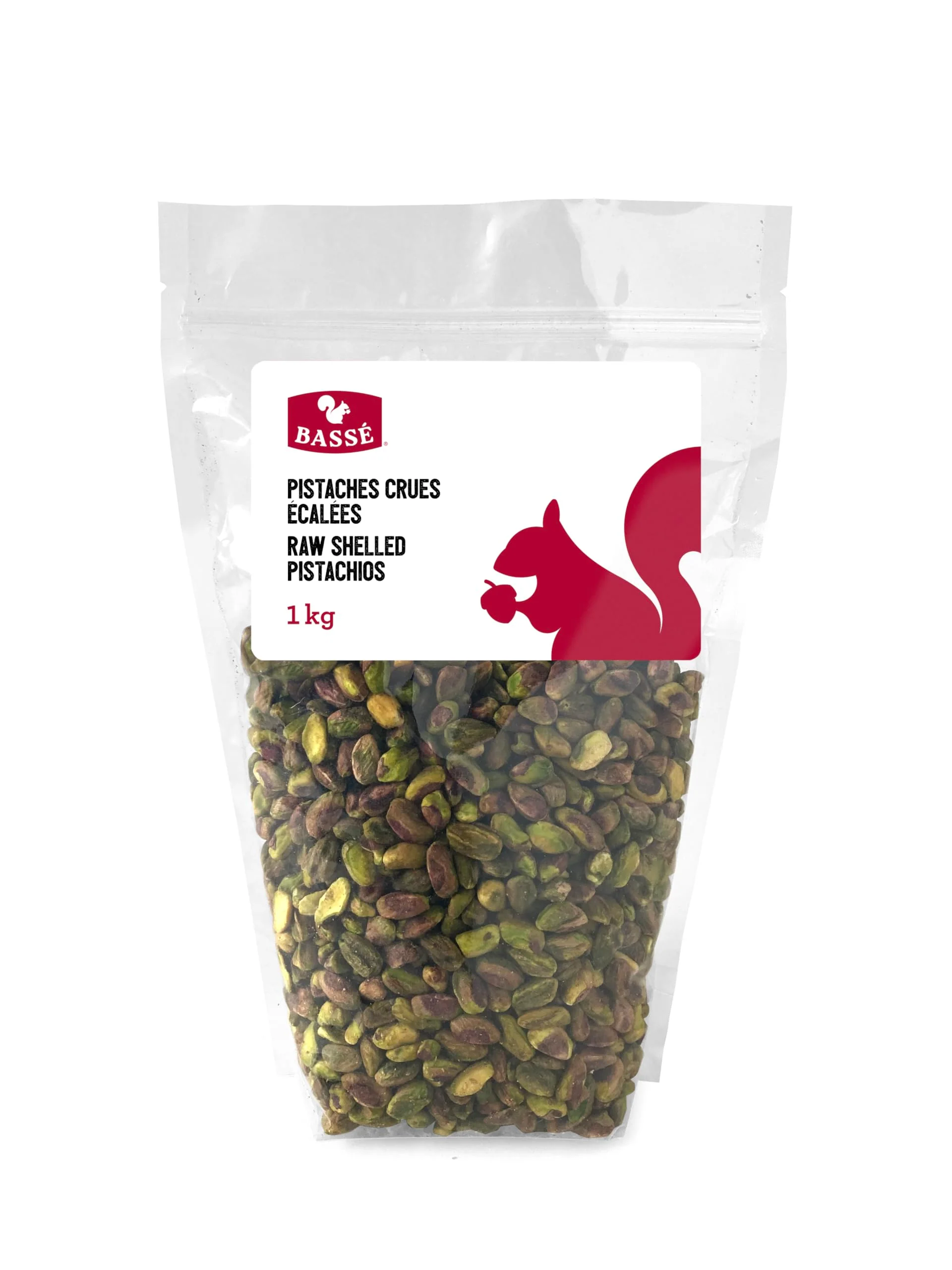 Bassé – Raw Pistachios – No Shells – 1kg – Unsalted & Unroasted - Canadian Distribution - Ships Free Within Canada on Orders Above CAD $199