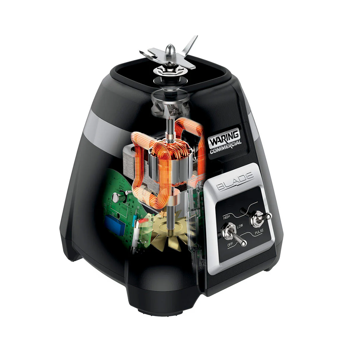 BB300 "Blade Series" Medium-Duty Blender with Toggle Switch & 48 oz Copolyester Jar by Waring Commercial - Image 3
