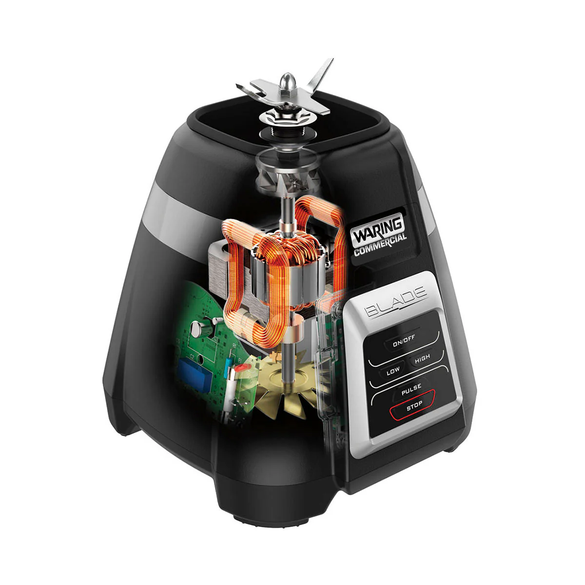 BB320S "Blade Series" Medium-Duty Blender with Electronic Keypad & 48 oz Stainless Steel Jar by Waring Commercial - Image 3