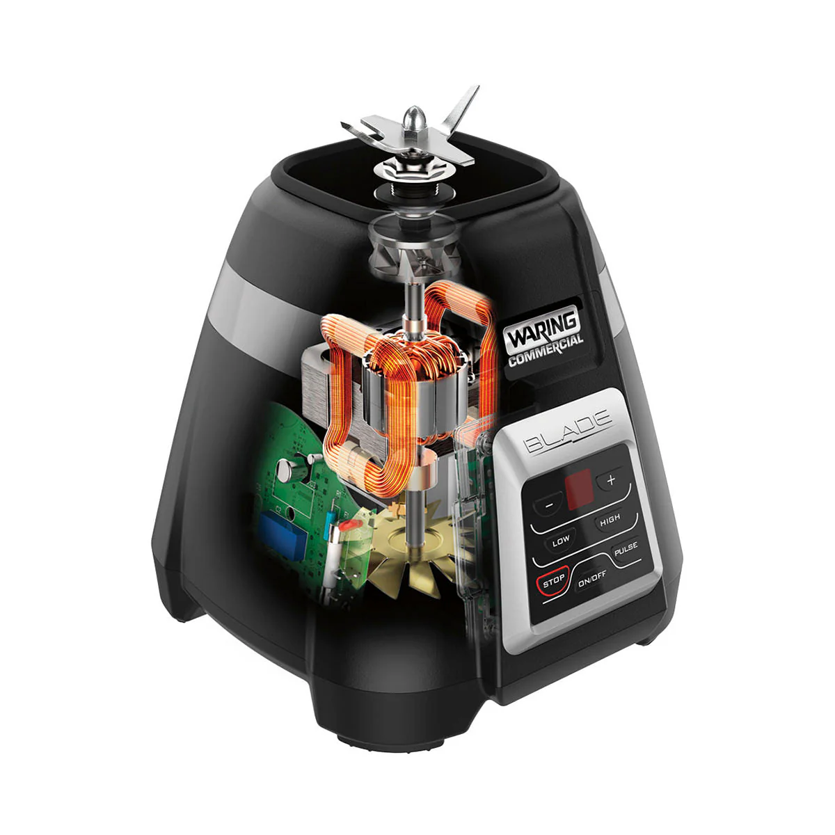 BB340S "Blade Series" Medium-Duty Blender with 99 Second Timer & 48 oz Stainless Steel Jar by Waring Commercial - Image 3