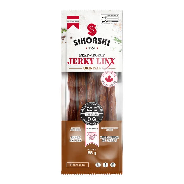 Beef Jerky Linx - 72 x 65 g - Sikorski - Canadian Distribution - Ships Free Within Canada on Orders Above CAD $199