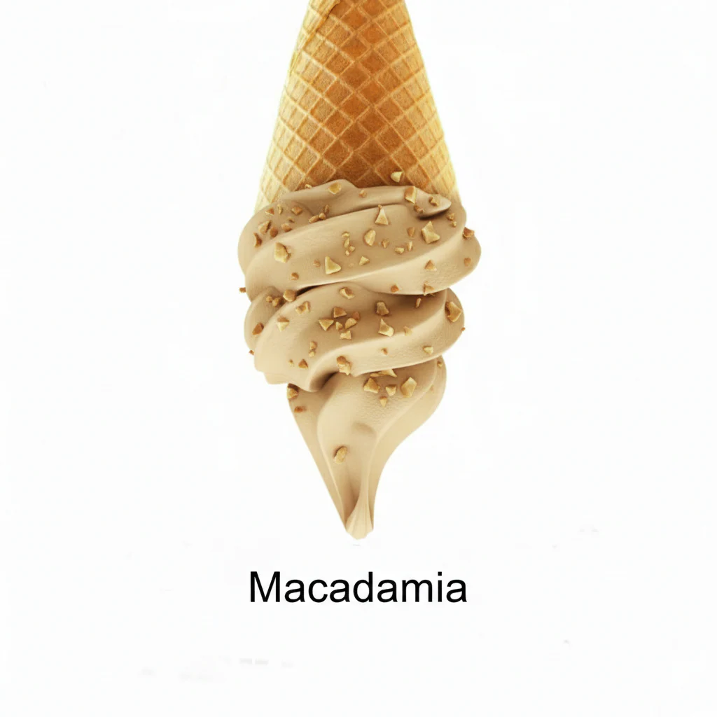 Belgian Macadamia Cone Dip - Case of 6 x 1KG - Canadian Distribution - Ships Free Within Canada on Orders Above CAD $199