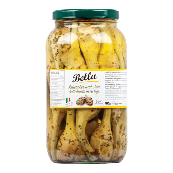 Bella Artichokes With Stem - 4 x 2. 88 L - Grocery and Food Items - Canadian Distribution - Ships Free Within Canada on Orders Above CAD $199