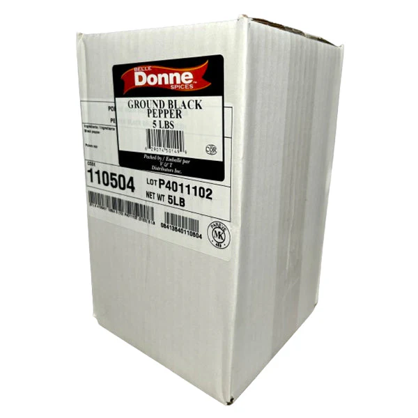 Belle Donne - BLACK PEPPER Ground 5LB - Seasonings & Spices - Canadian Distribution - Ships Free Within Canada on Orders Above CAD $199 - Image 2