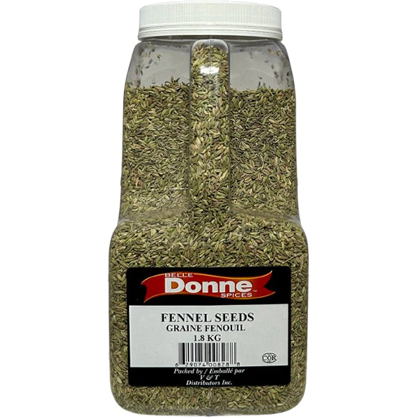 Belle Donne - FENNEL SEEDS 1.8KG - Seasonings & Spices - Canadian Distribution - Ships Free Within Canada on Orders Above CAD $199