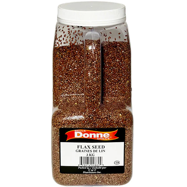 BELLE DONNE - Flax SEED 3KG - Seasonings & Spices - Canadian Distribution - Ships Free Within Canada on Orders Above CAD $199
