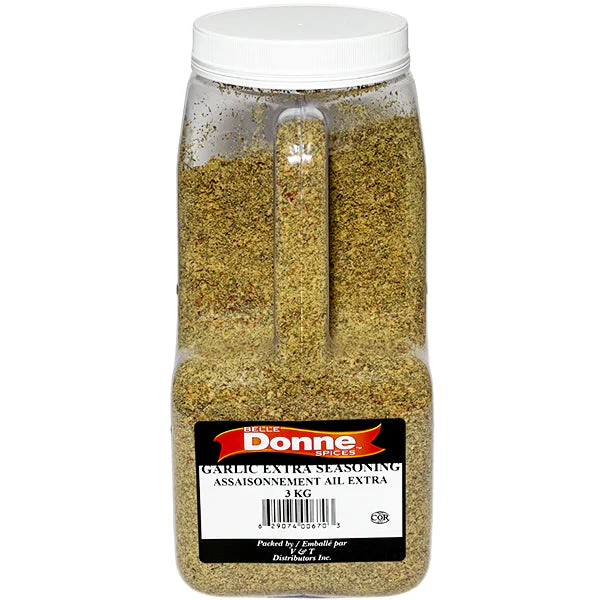 BELLE DONNE - Garlic EXTRA SEASONING 3KG - Seasonings & Spices - Canadian Distribution - Ships Free Within Canada on Orders Above CAD $199