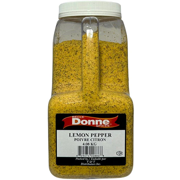 BELLE DONNE - Lemon PEPPER SEASONING 4.08 KG - Seasonings & Spices - Canadian Distribution - Ships Free Within Canada on Orders Above CAD $199
