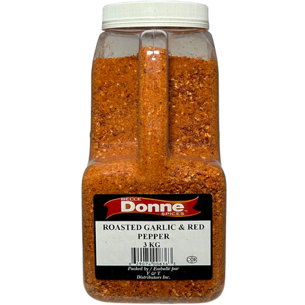 Belle Donne - ROASTED GARLIC RED PEPEPR 3KG - Seasonings & Spices - Canadian Distribution - Ships Free Within Canada on Orders Above CAD $199