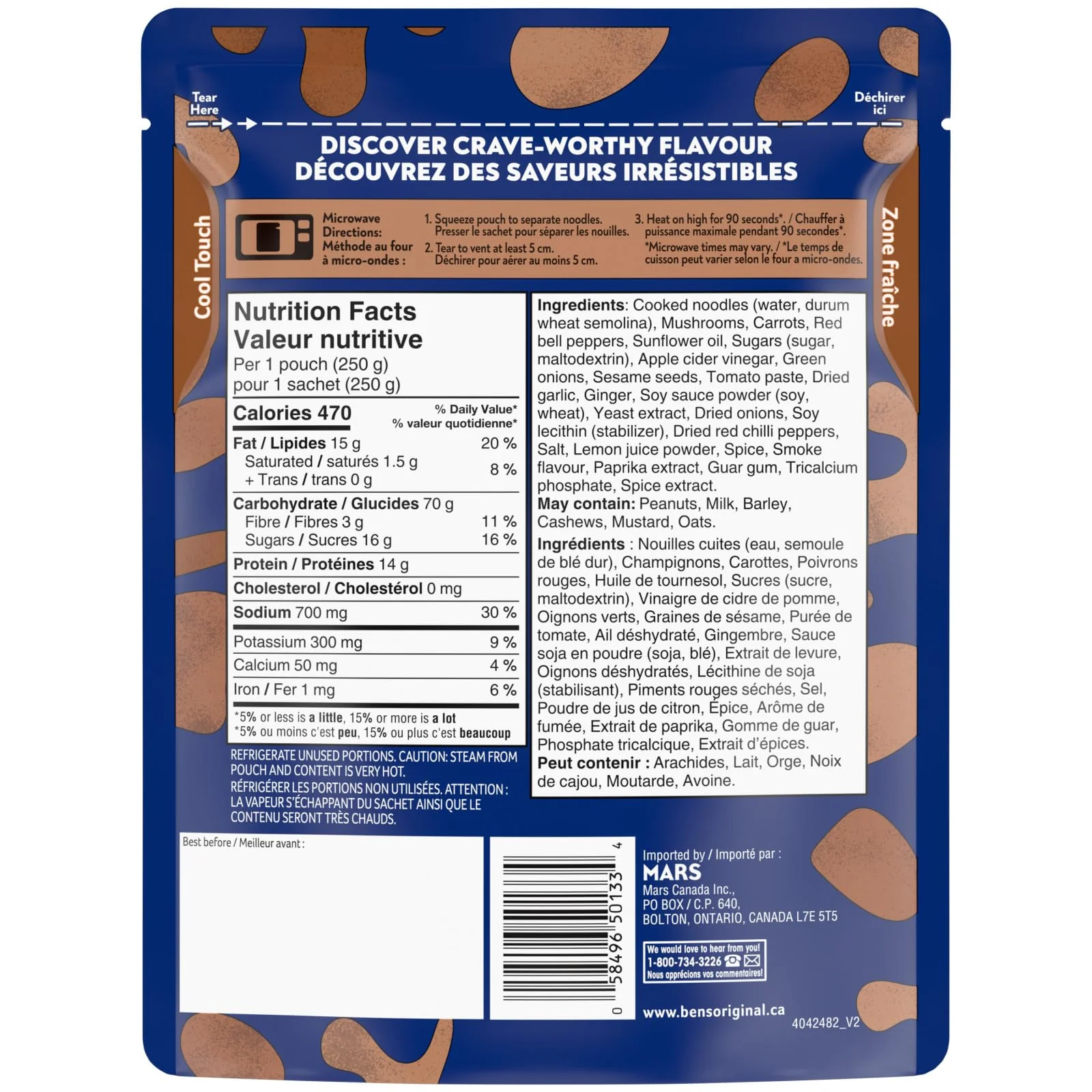 BEN'S ORIGINAL STREET FOOD Korean BBQ Style Noodles Entrée for 1, 2 x 250 g - Canadian Distribution - Ships Free Within Canada on Orders Above CAD $199 - Image 10