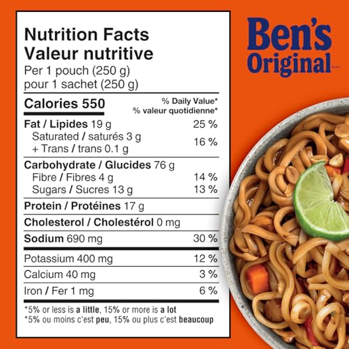 BEN'S ORIGINAL STREET FOOD Thai Stir Fry Noodles – 250g Single Serving, Case of 12 - Canadian Distribution - Ships Free Within Canada on Orders Above CAD $199 - Image 2