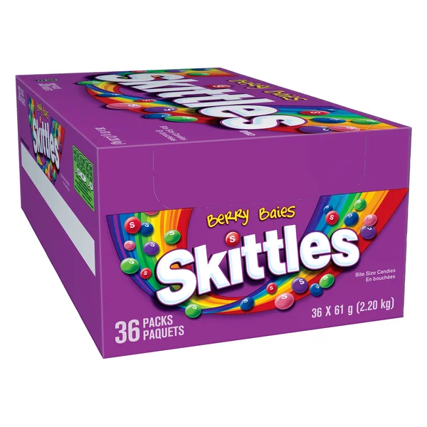 Berry Explosion Candy - 144 × 61 g - Skittles - Canadian Distribution - Ships Free Within Canada on Orders Above CAD $199 - Image 2