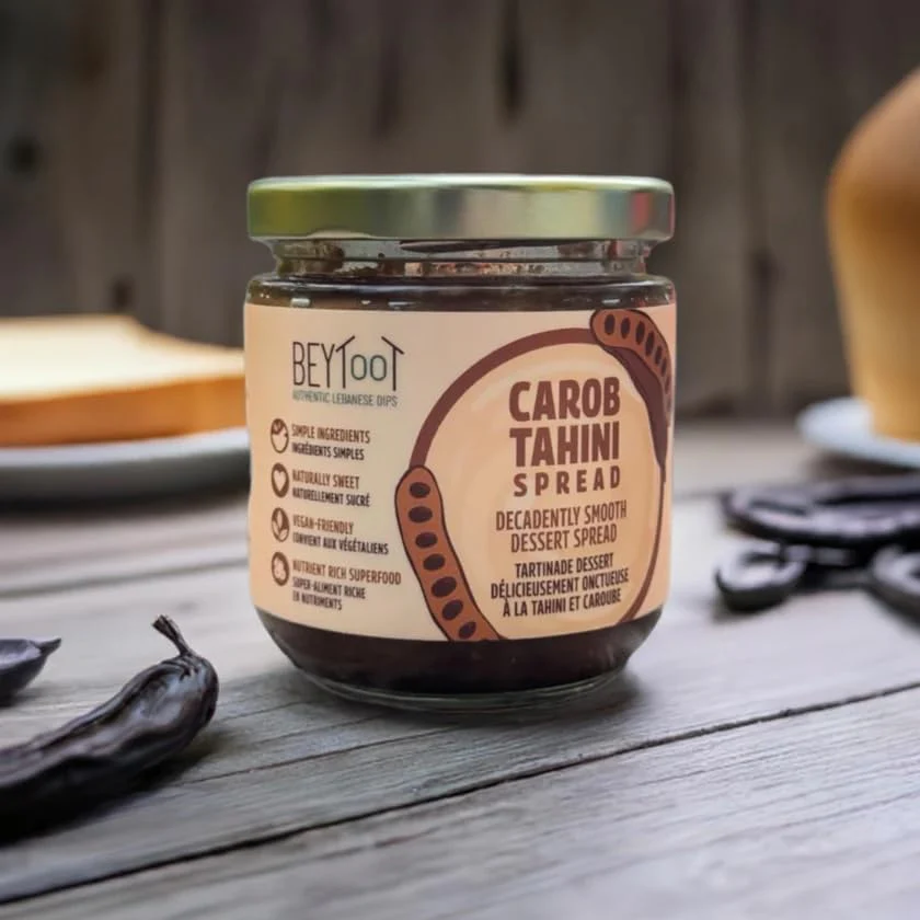 Beytoot Carob Tahini Spread – Sesame & Carob Molasses Blend – Vegan, No Refined Sugar – 250g Glass Jar - Canadian Distribution - Ships Free Within Canada on Orders Above CAD $199 - Image 3