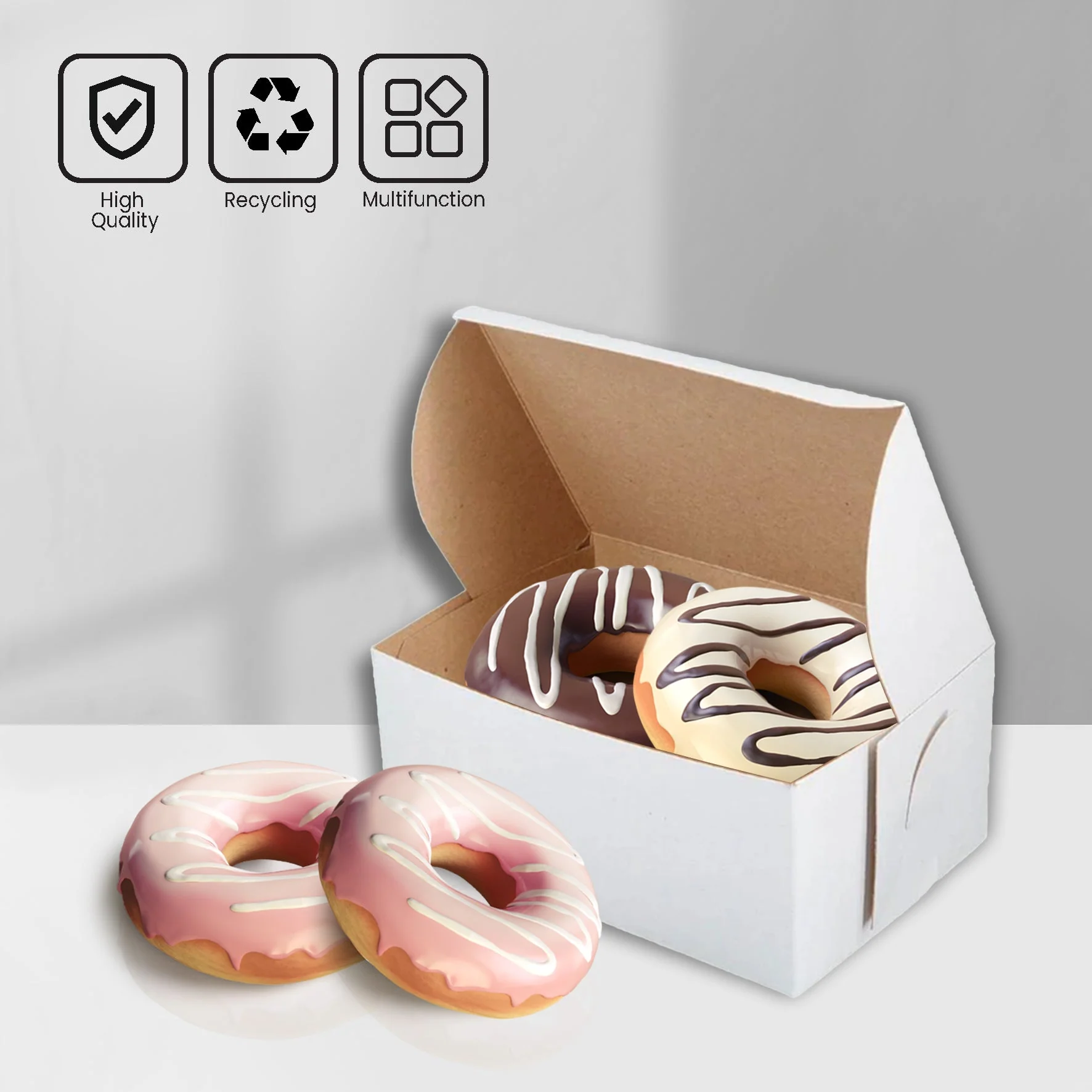 EB - White Cake Boxes - 6x3¼ x 3 - Image 6