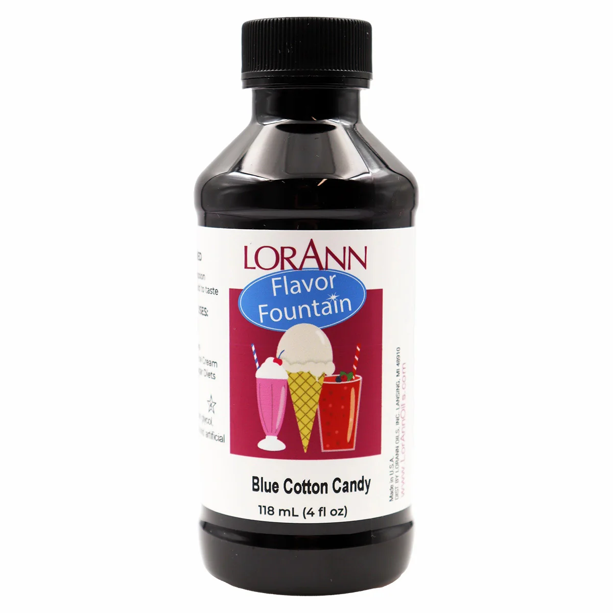Blue Cotton Candy Flavor - 4 oz. - 32 oz. - Ice Cream and Beverage Flavors - LorAnn Oils - Canadian Distribution - Ships Free Within Canada on Orders Above CAD $199