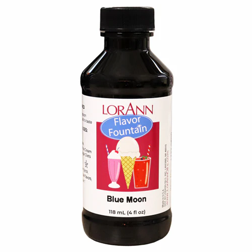 Blue Moon Flavor Fountain - 4 oz - 32 oz Bottle - Flavoring for Ice Cream, Milk Shakes, Slush, Food and Beverages - Ice Cream and Beverage Flavors - LorAnn Oils - Canadian Distribution - Ships Free Within Canada on Orders Above CAD $199 - Image 2