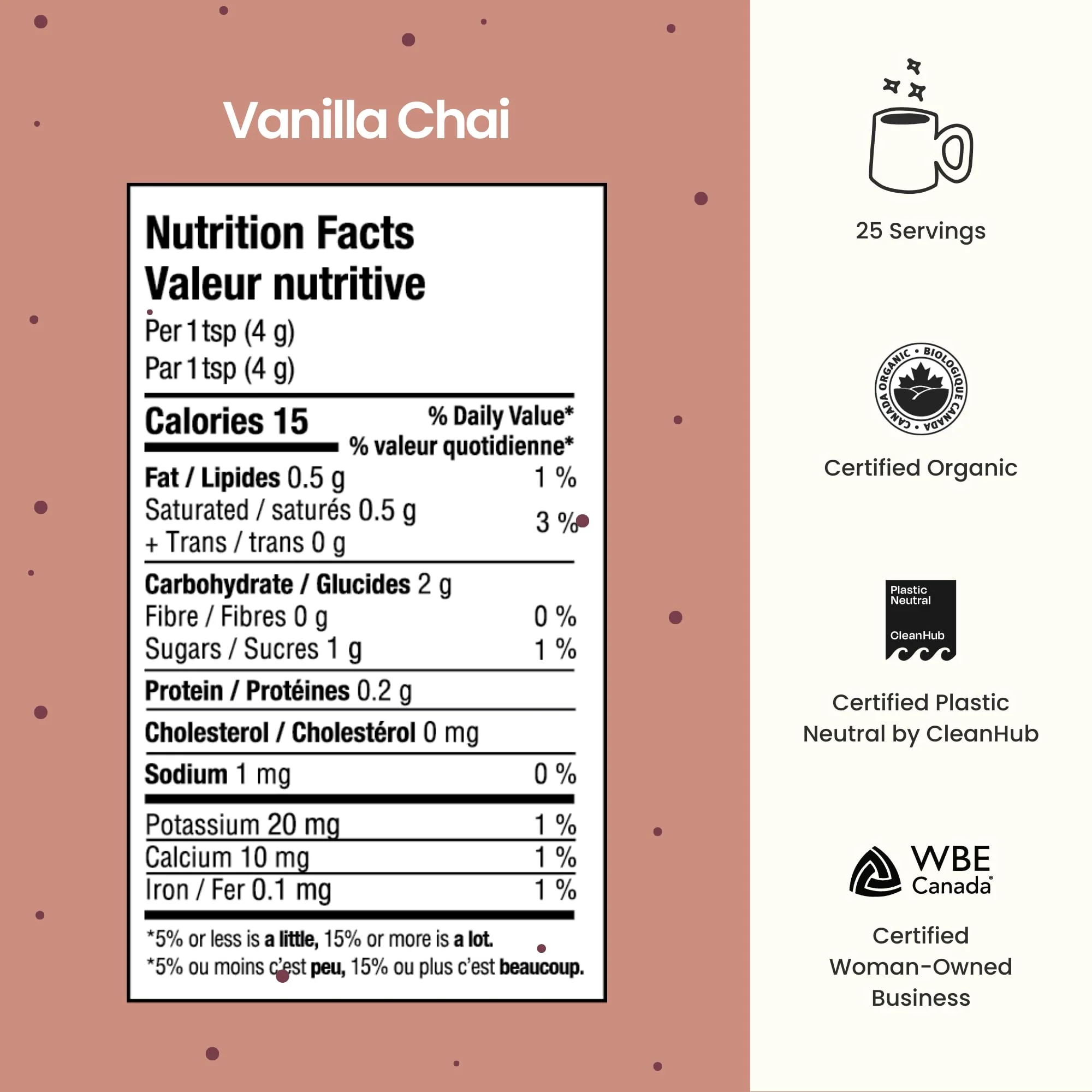 Blume – Superfoods Latte Mix – Vanilla Chai – 25 Servings – Low caffeine vegan - Canadian Distribution - Ships Free Within Canada on Orders Above CAD $199 - Image 8