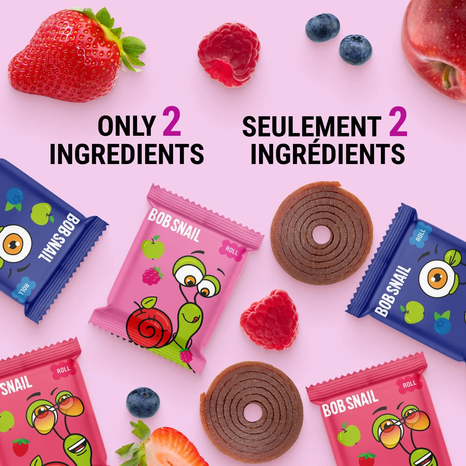 Bob Snail – Fruit Roll Ups – Mixed Fruit – 80 Rolls / 800g – No added sugar - Canadian Distribution - Ships Free Within Canada on Orders Above CAD $199 - Image 6
