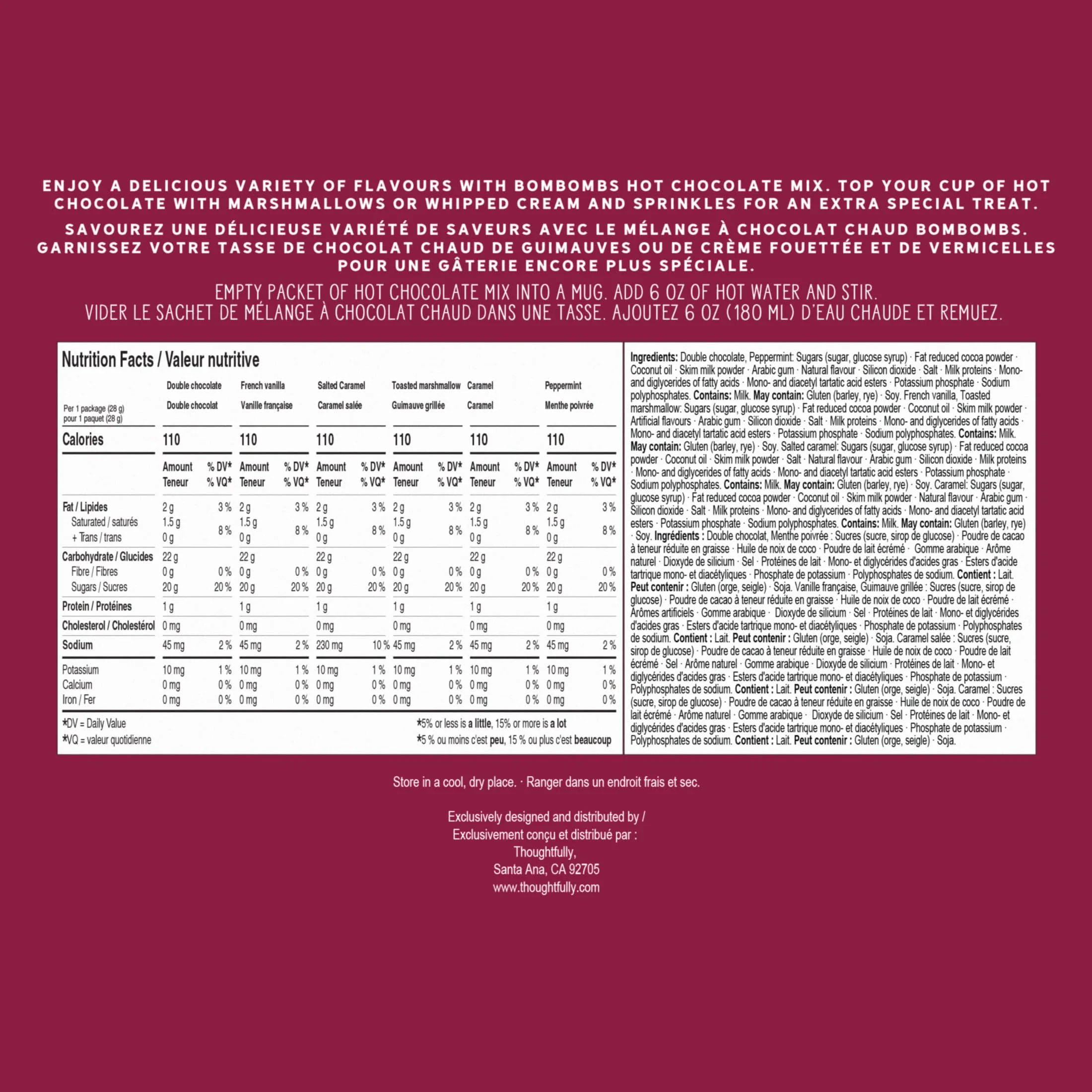 Bombombs – Hot Chocolate Mix Gift Set – Mini Cup Packs – Set of 6 - Canadian Distribution - Ships Free Within Canada on Orders Above CAD $199 - Image 5