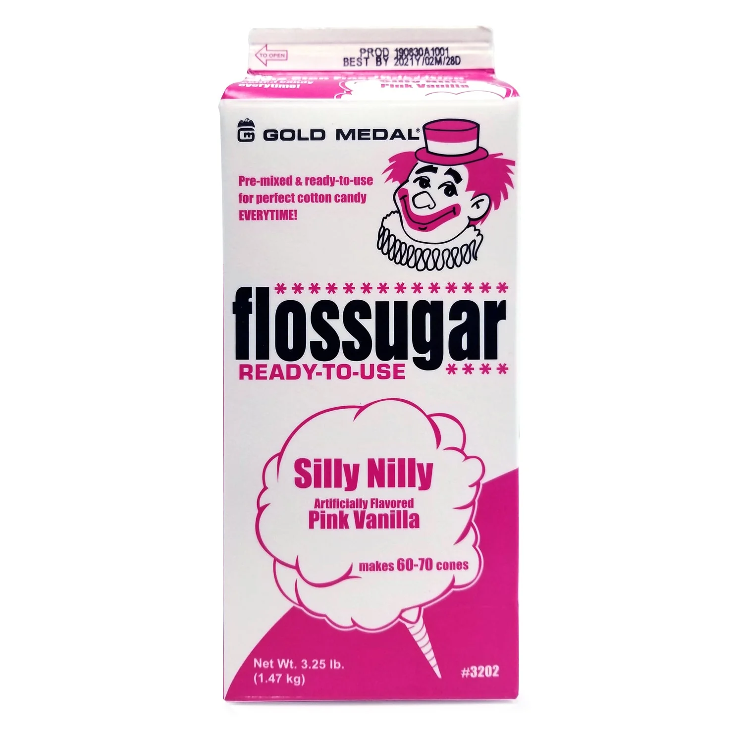 Boo Blue/Silly Nilly Cotton Candy Flossugar Combo Pack  | Cotton Candy Supplies Canada | 6 x 3.25lbs per case | Ships Free Within Canada on Orders Above CAD $199 - Image 8