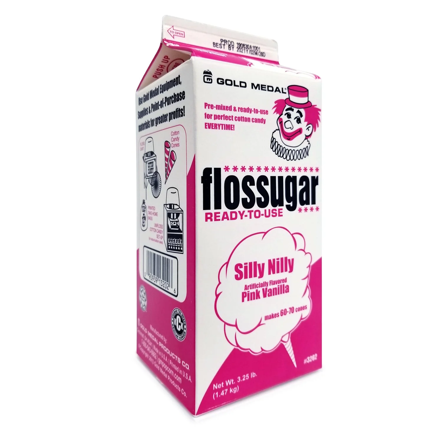 Boo Blue/Silly Nilly Cotton Candy Flossugar Combo Pack  | Cotton Candy Supplies Canada | 6 x 3.25lbs per case | Ships Free Within Canada on Orders Above CAD $199 - Image 9