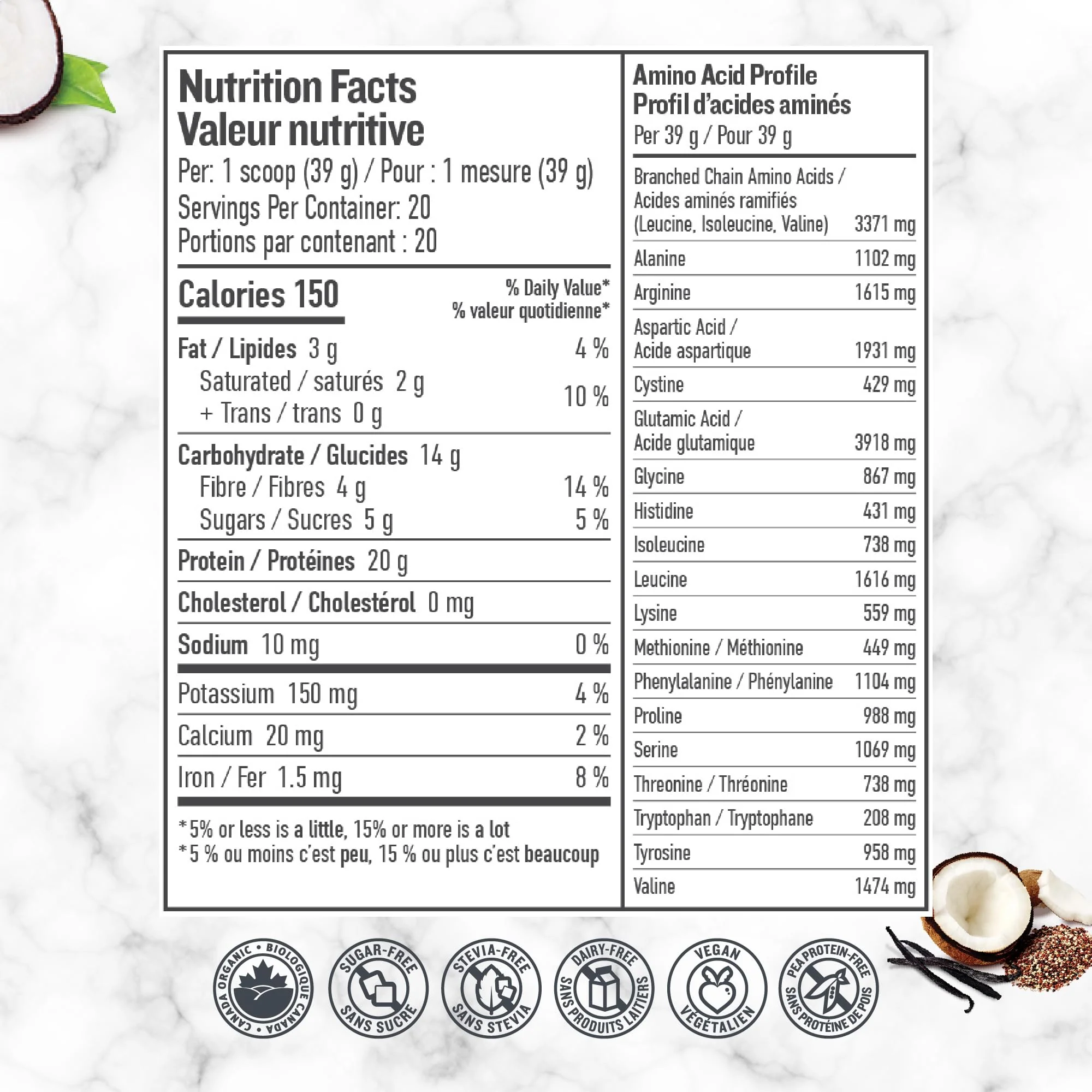 Botanica – Organic Vegan Perfect Protein – Vanilla – 780g - Canadian Distribution - Ships Free Within Canada on Orders Above CAD $199 - Image 3