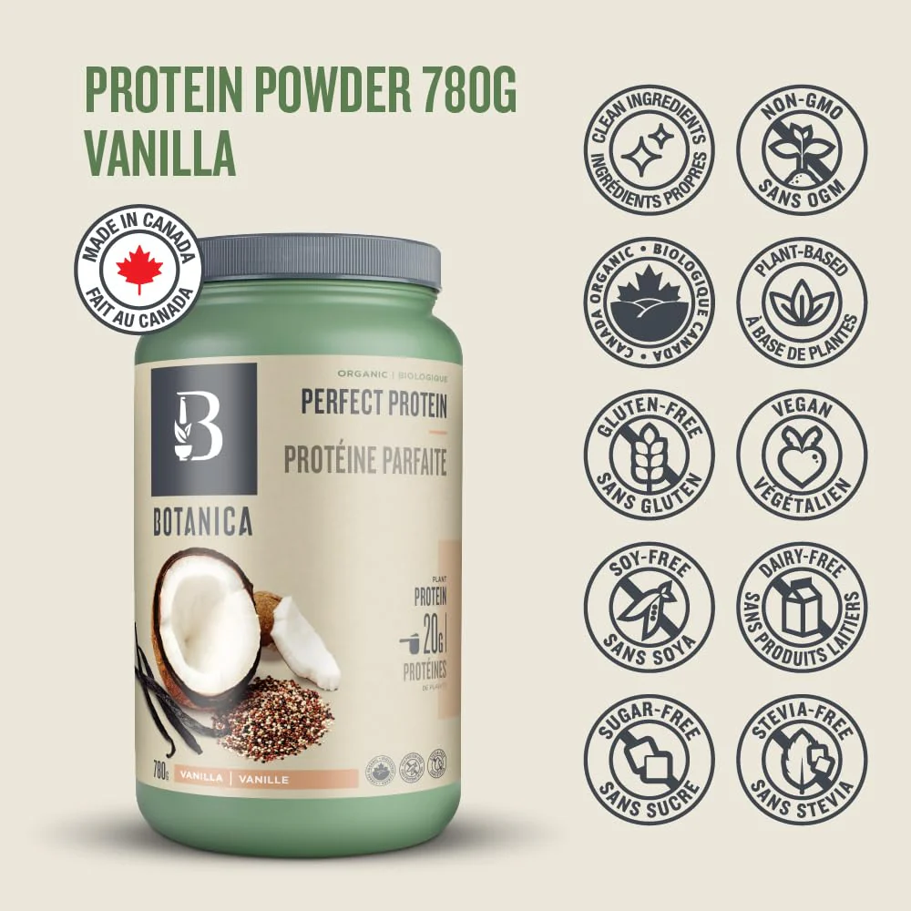 Botanica – Organic Vegan Perfect Protein – Vanilla – 780g - Canadian Distribution - Ships Free Within Canada on Orders Above CAD $199 - Image 6