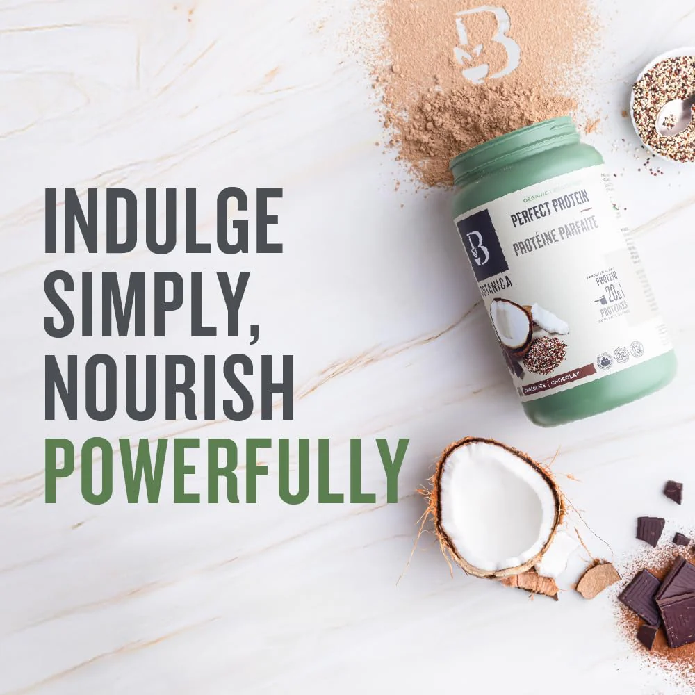 Botanica – Perfect Protein Powder – Chocolate – 840g – Vegan stevia free - Canadian Distribution - Ships Free Within Canada on Orders Above CAD $199 - Image 2