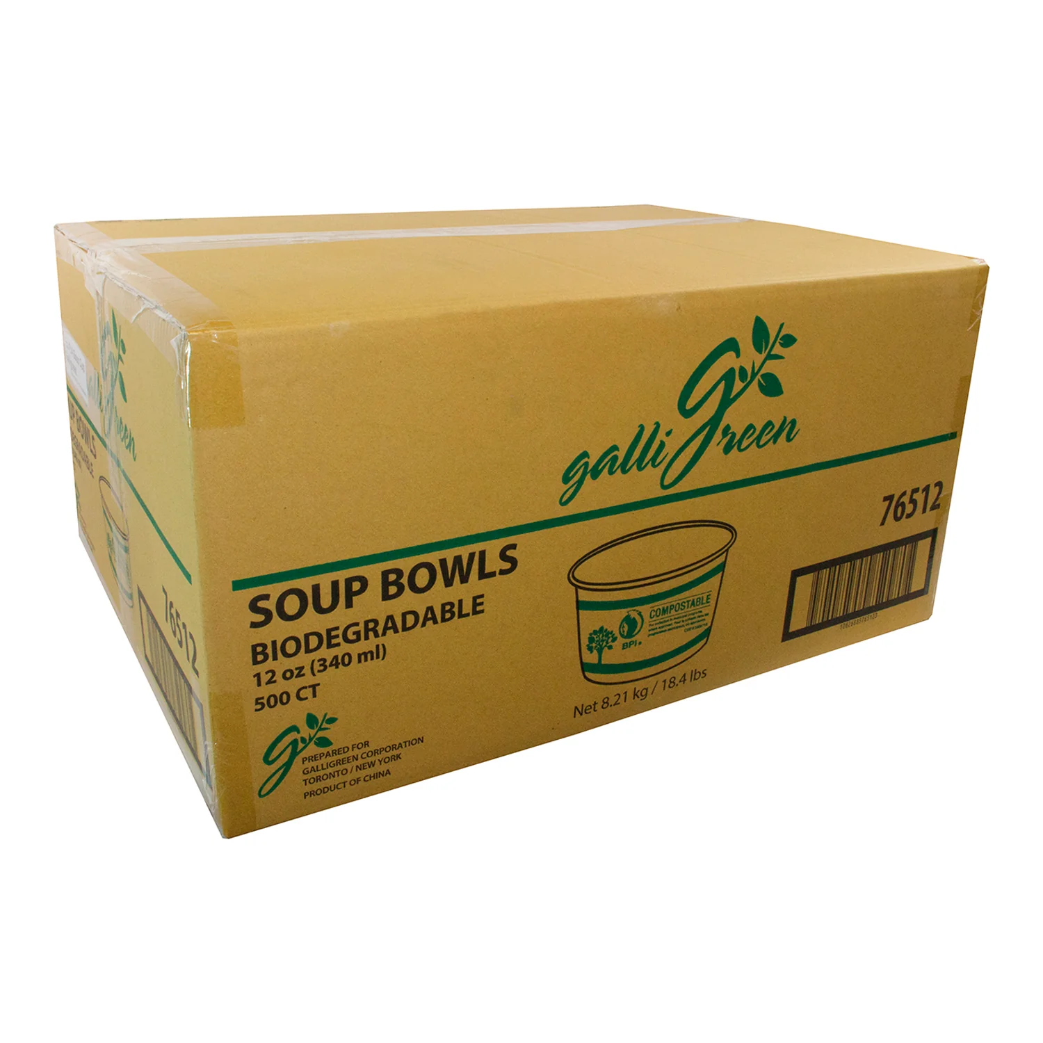 Bowl Paper Soup 12 oz. Tree Design - 500 x 12 oz - Galligreen - Packaging and Accessories - Restaurant Supplies and Equipment - Canadian Distribution - Image 3