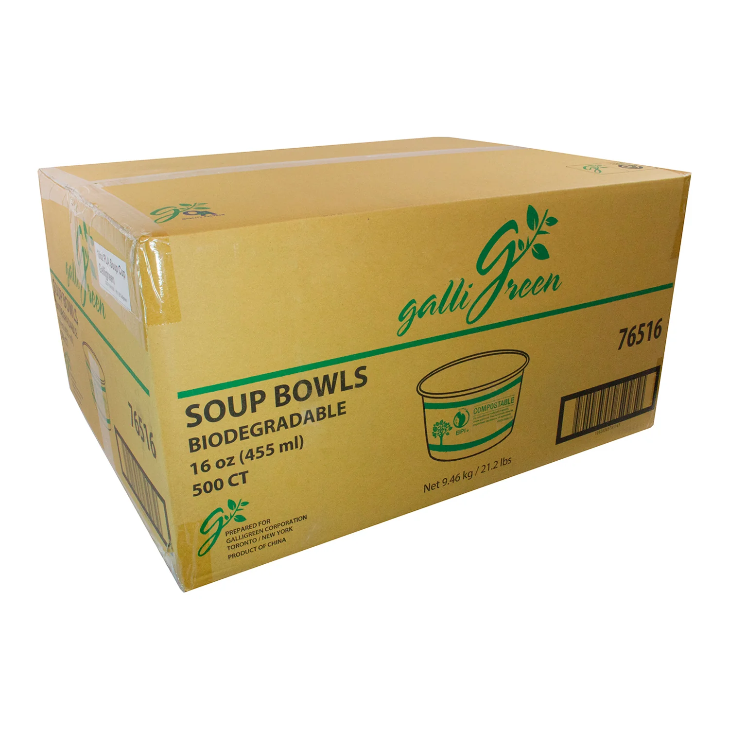 Bowl Soup Paper 16 oz. - 1 x 500 count - Galligreen - Packaging and Accessories - Restaurant Supplies and Equipment - Canadian Distribution - Image 3