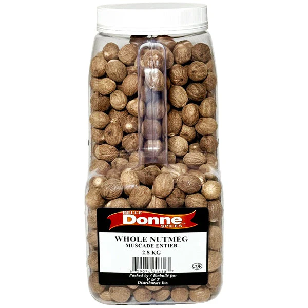 Belle Donne - NUTMEG WHOLE 2.8KG - Seasonings & Spices - Canadian Distribution - Ships Free Within Canada on Orders Above CAD $199