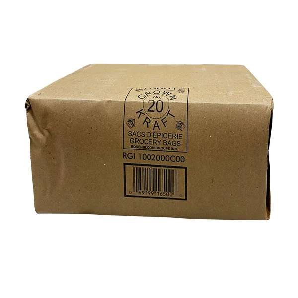 Brown Grocery Bag 20lb - Pack Of 500  - Disposables, Restaurant Packaging and Take-Out Supplies - Canadian Distribution - Ships Free Within Canada on Orders Above CAD $199 - Image 2