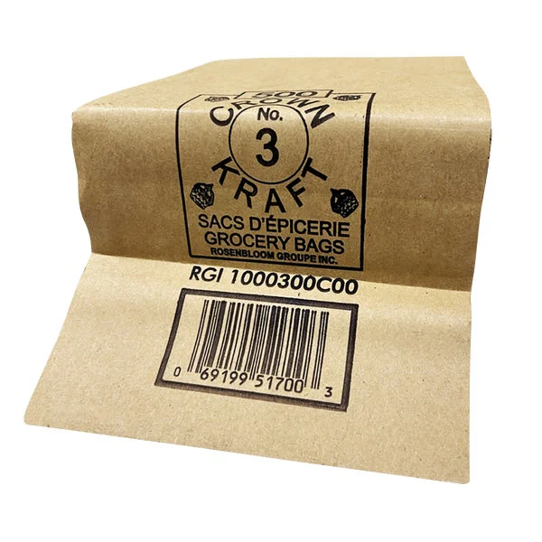 Brown Grocery Bag 3lb - Pack Of 500  - Disposables, Restaurant Packaging and Take-Out Supplies - Canadian Distribution - Ships Free Within Canada on Orders Above CAD $199 - Image 2