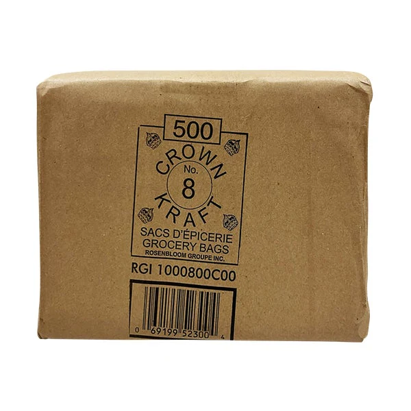 Brown Grocery Bag 8lb - Pack Of 500  - Disposables, Restaurant Packaging and Take-Out Supplies - Canadian Distribution - Ships Free Within Canada on Orders Above CAD $199 - Image 2