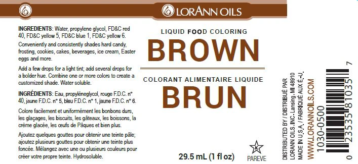 Brown Liquid Food Color - Liquid Food Coloring - 4 oz - 1 Gallon - Ships Free Within Canada on Orders Above CAD $199 - Image 2