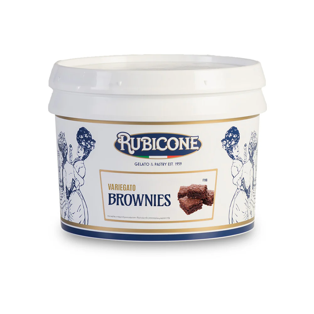 "PRE-ORDER" Brownies Sundae Dessert Topping - Case of 2 x 3 KG Buckets - Brownies Variegate - Rubicone Canada - Ships Free Within Canada on Orders Above CAD $199 - Image 2