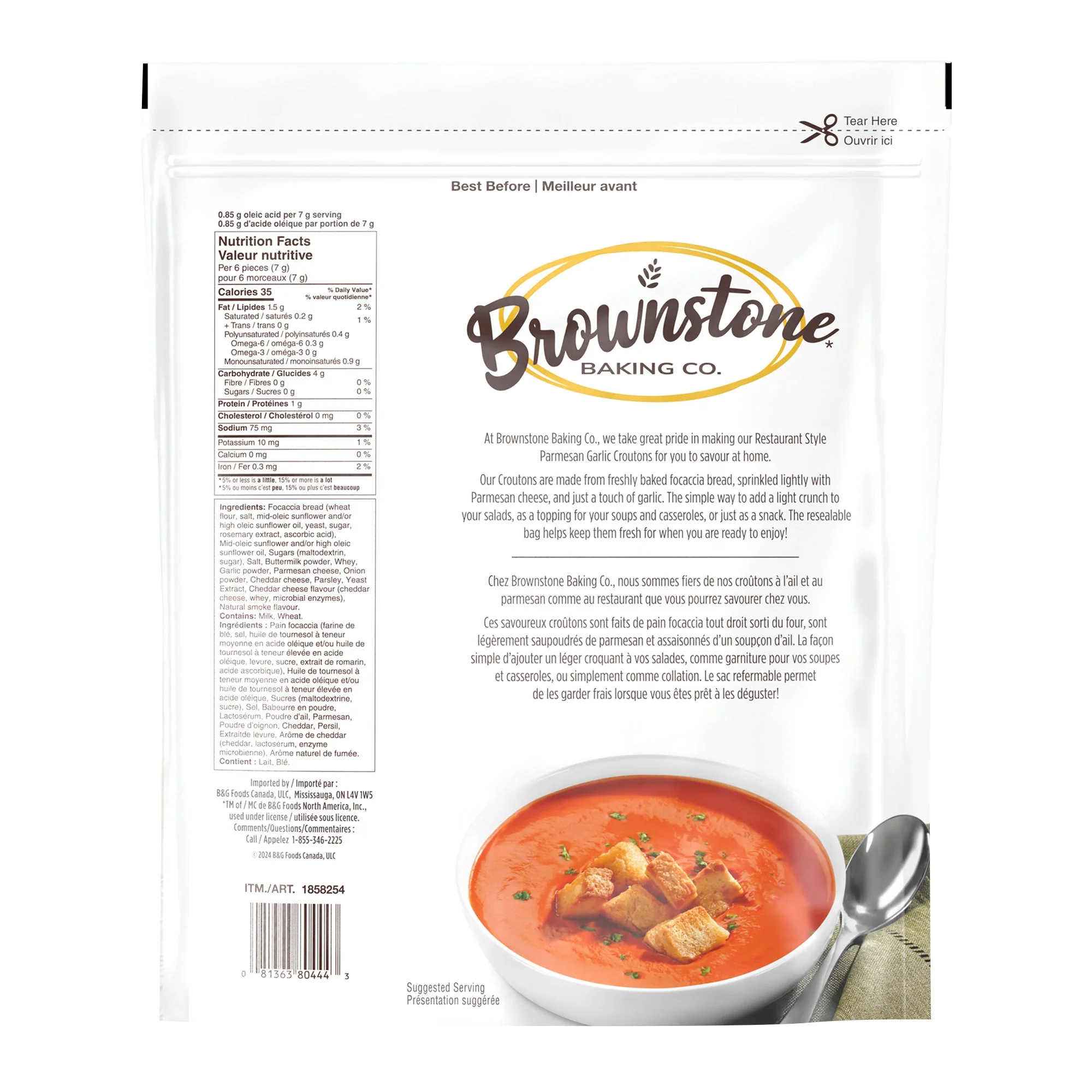 Brownstone Restaurant Style Croutons - 4 x 737 g - Grocery and Food Items - Canadian Distribution - Ships Free Within Canada on Orders Above CAD $199 - Image 2