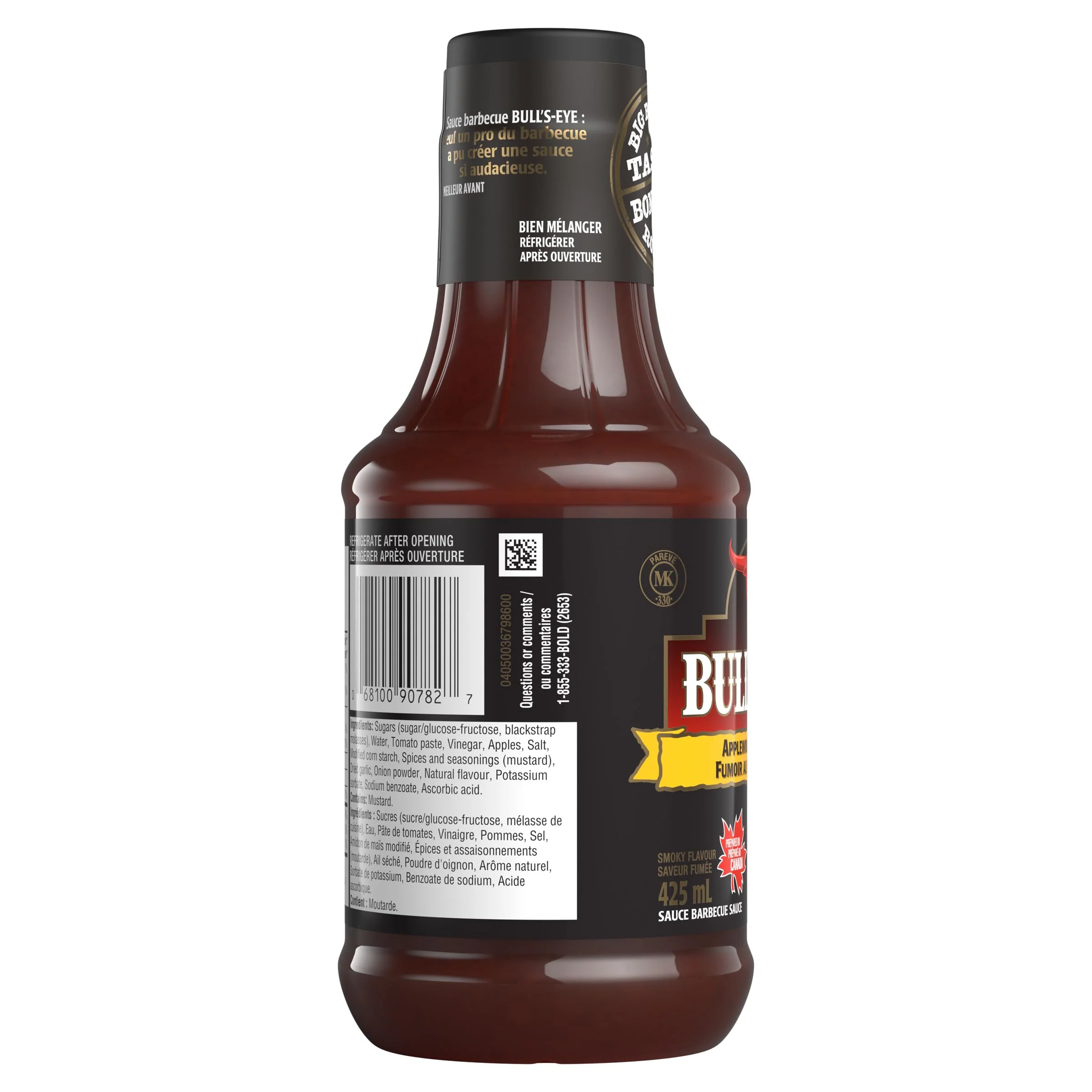 Bull's-Eye Applewood Smokehouse Barbecue Sauce, 425 mL – Perfect for Marinating and Grilling - Canadian Distribution - Ships Free Within Canada on Orders Above CAD $199 - Image 2