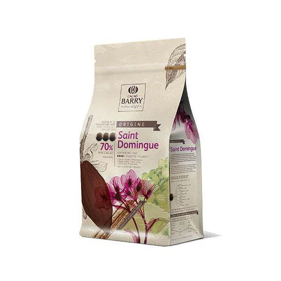 CACAO BARRY Saint-Domingue "Origine Rare" 70% – Dark Chocolate Couverture (1kg) - Canadian Distribution - Ships Free Within Canada on Orders Above CAD $199