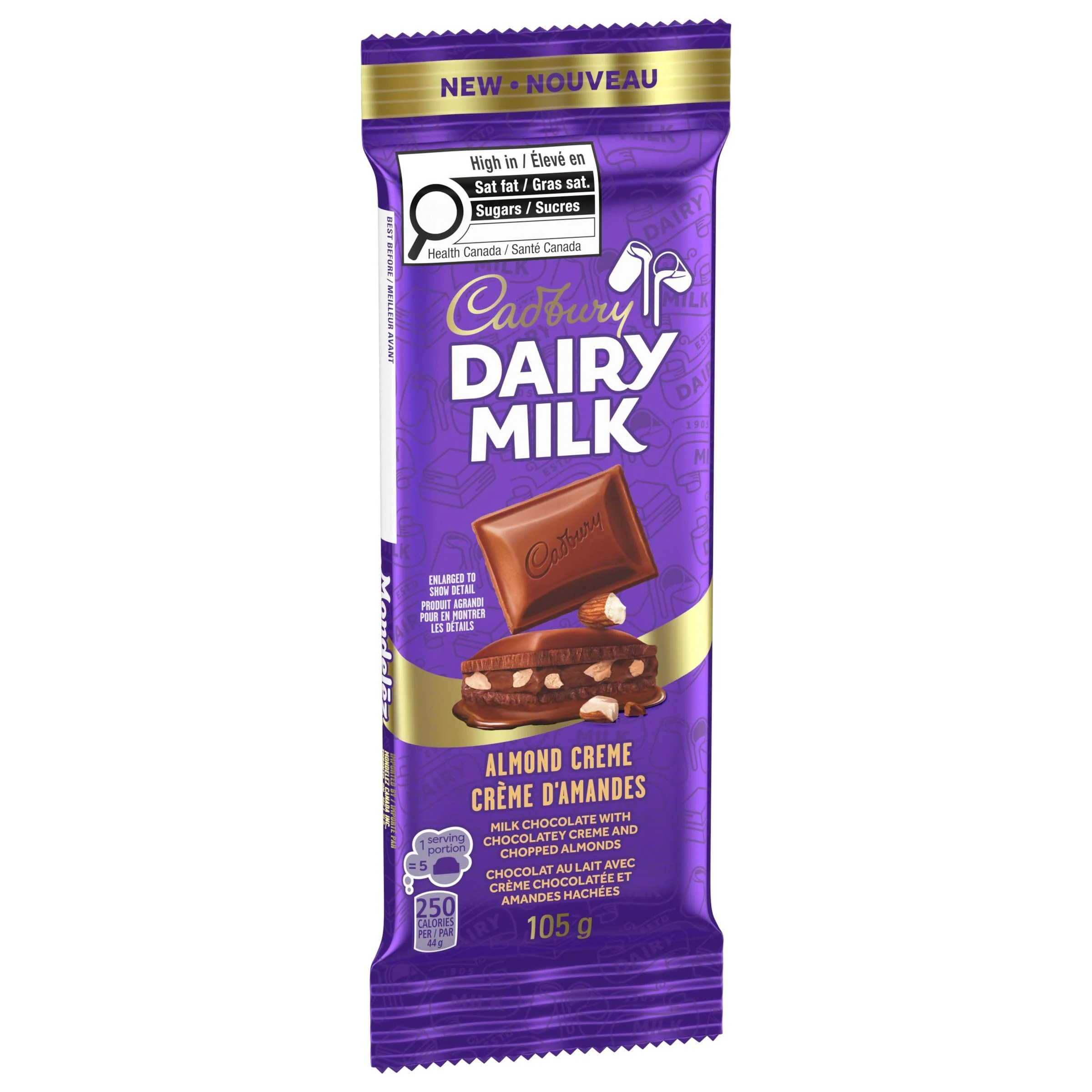 Cadbury Dairy Milk Almond Creme 2 x 105g Chocolate Bar - Canadian Distribution - Ships Free Within Canada on Orders Above CAD $199 - Image 3