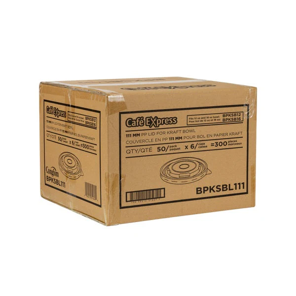 Café Express 12 + 16 oz Lid Kraft Bowl - Pack of 300  - Disposables, Restaurant Packaging and Take-Out Supplies - Canadian Distribution - Ships Free Within Canada on Orders Above CAD $199 - Image 2