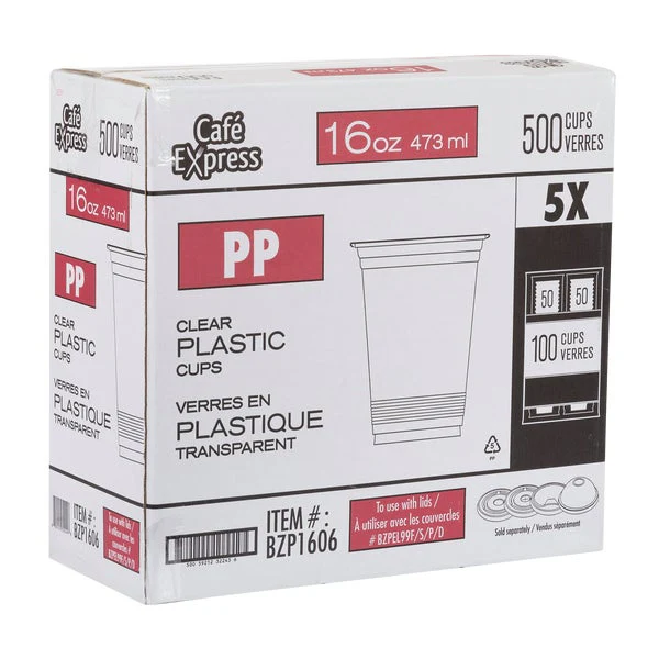 Café Express 16 oz Cold Cups - pack of 500  - Disposables, Restaurant Packaging and Take-Out Supplies - Canadian Distribution - Ships Free Within Canada on Orders Above CAD $199 - Image 4
