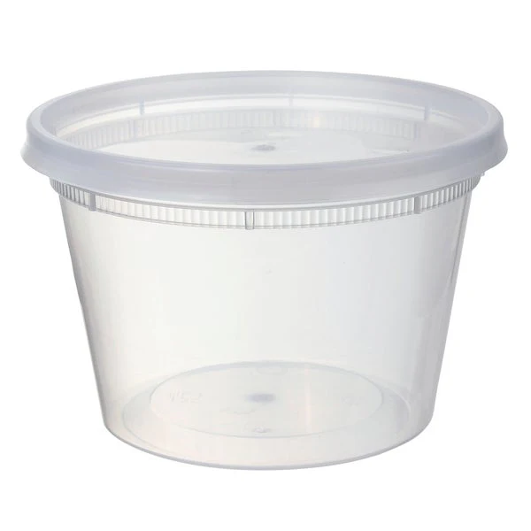 Café Express 16-oz Deli Containers with Lids - Pack of 240  - Disposables, Restaurant Packaging and Take-Out Supplies - Canadian Distribution - Ships Free Within Canada on Orders Above CAD $199