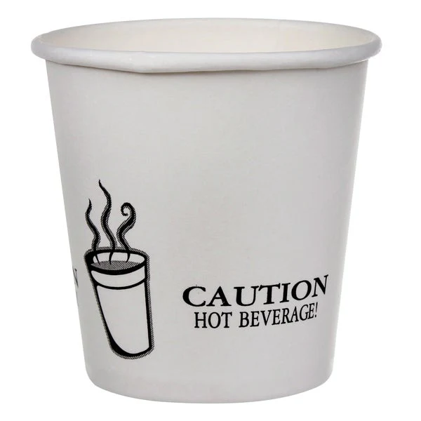 Café Express 4-oz Single Wall White Hot Cups - 5 packs of 100  - Disposables, Restaurant Packaging and Take-Out Supplies - Canadian Distribution - Ships Free Within Canada on Orders Above CAD $199 - Image 2