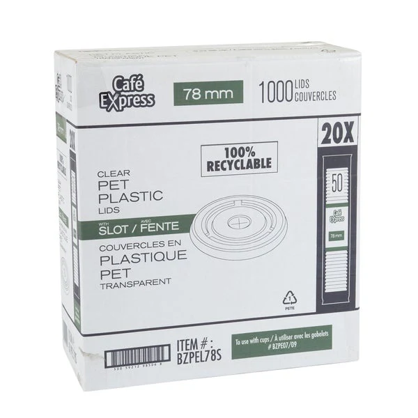 Cafe Express 78mm Lid - Pack Of 1000  - Disposables, Restaurant Packaging and Take-Out Supplies - Canadian Distribution - Ships Free Within Canada on Orders Above CAD $199 - Image 3