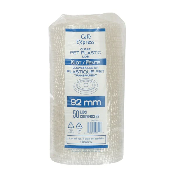 Cafe Express 92mm Slotted Lid For Cold Cups - Pack Of 1000  - Disposables, Restaurant Packaging and Take-Out Supplies - Canadian Distribution - Ships Free Within Canada on Orders Above CAD $199 - Image 2