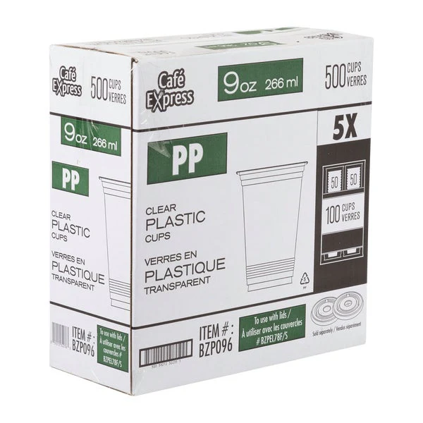 Cafe Express 9oz Cold Cup - Pack Of 500  - Disposables, Restaurant Packaging and Take-Out Supplies - Canadian Distribution - Ships Free Within Canada on Orders Above CAD $199 - Image 3